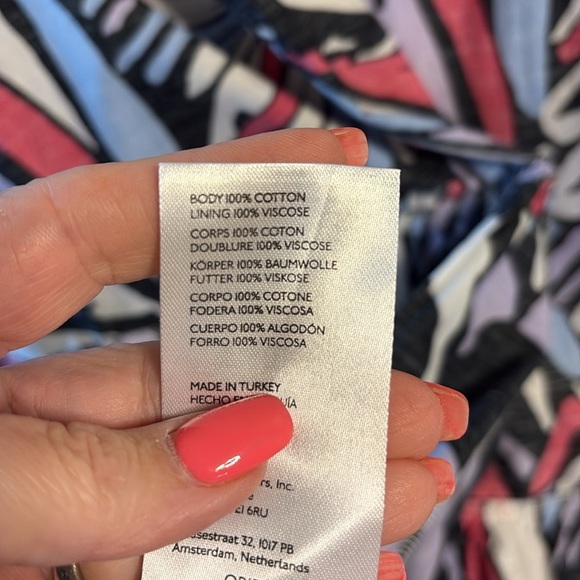 NWT Anthropologie Maeve One Shoulder Multicolor midi ruffled Dress cotton 12 - Picture 11 of 15